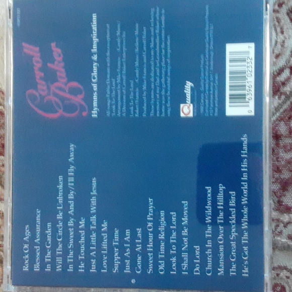 6/$15 Carol Baker hymns of glory and inspiration - Picture 2 of 6